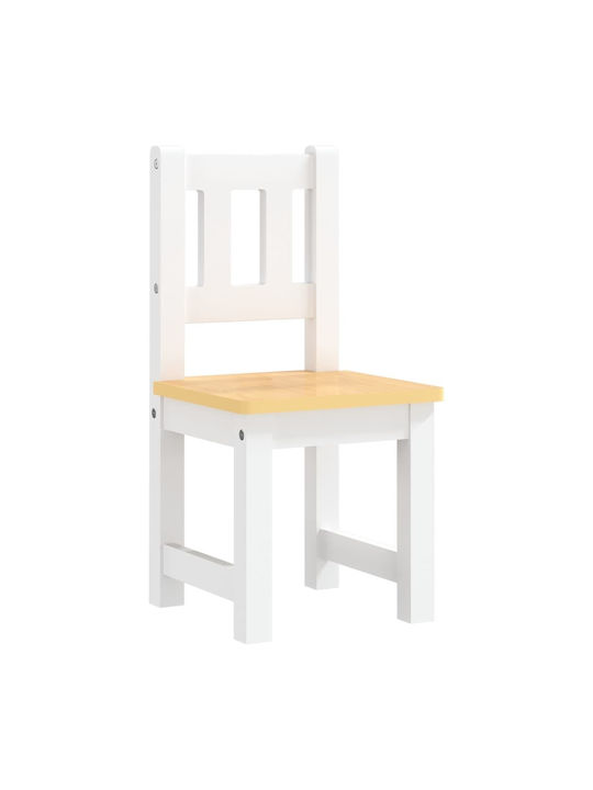 Kids Table and Chairs Set made of Wood White vidaXL