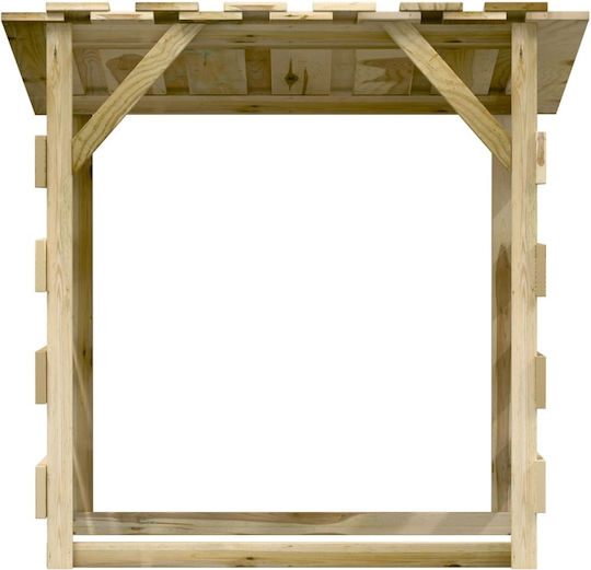 Gartenlaube aus Holz mit Decke in Beige Farbe 100x90x100cm 2 Stück
