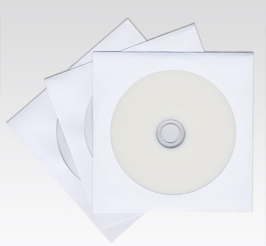 Verbatim Ärmel für 1 Disk mit Transparentem Gesicht in Weiß Farbe 100Stück