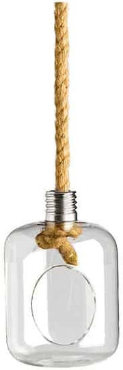 JK Home Decoration Decorative Jar Garden Glass Pendant with Rope 22cm 17cmx22cm 55118