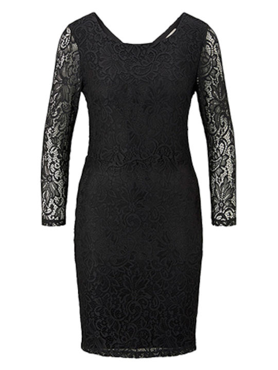Rochie Mini de Seara cu Dantelă Neagră