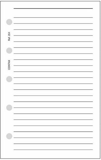 Contax Organizer Note Sheets 30 Refill Pads with Blank Pages Pink