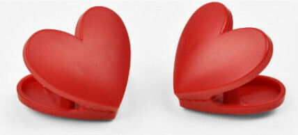 Legami Milano Cleme Plastice Hearts Roșii 6buc
