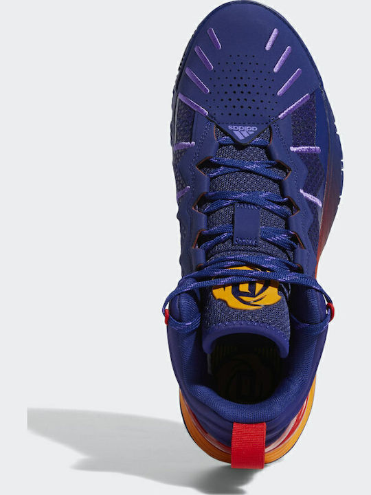 D Rose Son Of Chi High Basketball Shoes Legacy Indigo / Purple Rush / Vivid Red