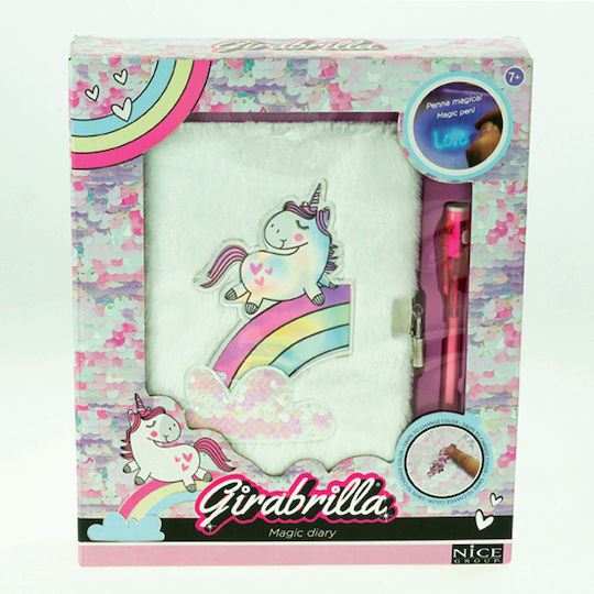Graffiti Magic Unicorn Тетрадка A5 На райета Бял