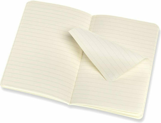 Moleskine Σετ 2 Σημειωματάρια 80 Φύλλων Ριγέ Μπλε