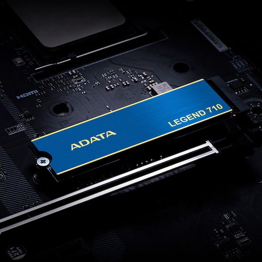Adata Legend 710 SSD 512GB M.2 mit PCI Express 3.0 Kommunikationsprotokoll und Kühlkörper ALEG-710-512GCS
