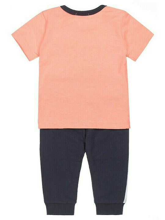 Hose-Sweatpants-Bluse Kurzarm Coral/Blue Boy Dirkje V42509-31