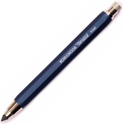 Koh-I-Noor 5340 Mechanischer Bleistift zum Zeichnen Metallisch 5.6mm mit Radiergummi und Spitzer Blau