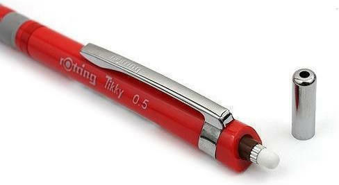 Rotring Tikky Μηχανικό Μολύβι Σχεδίου 0.5mm με Γόμα Red Ochre