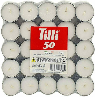 Ankor Tealights White (up to 4hrs Duration) 50pcs