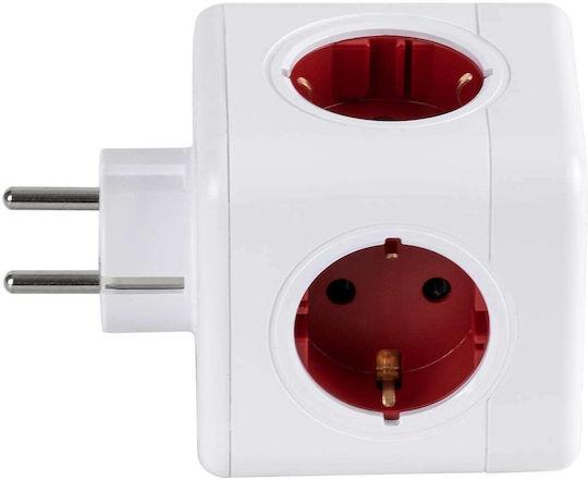 GloboStar PowerCube with Surge Protection 4 Positions with 2 USB-A