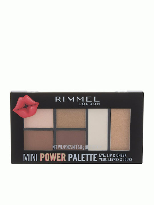 Rimmel Mini Power Παλέτα Μακιγιάζ για Πρόσωπο, Μάτια & Χείλη 6.8gr