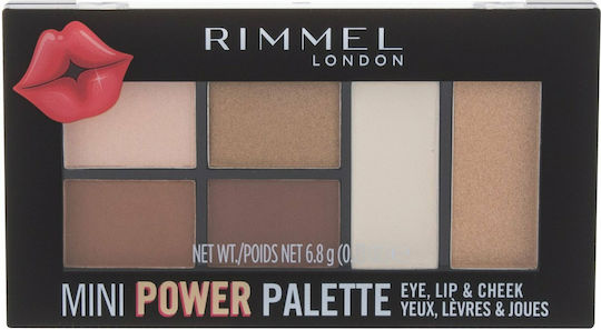 Rimmel Mini Power Makeup Palette for Face, Eyes & Lips 002 Sassy 6.8gr