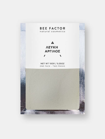 Bee Factor Λευκή Άργιλος Sheet Μάσκα Προσώπου για Καθαρισμό Με Άργιλο 2τμχ