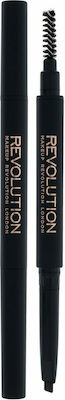 Revolution Beauty Brow Definer Eyebrow Pencil Creion pentru Sprâncene în Nuanță Castanie Duo