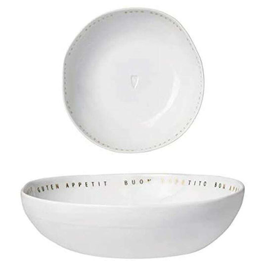 Raeder Bon Apetit Decorative Bowl Porcelain White 18x18x4.5cm