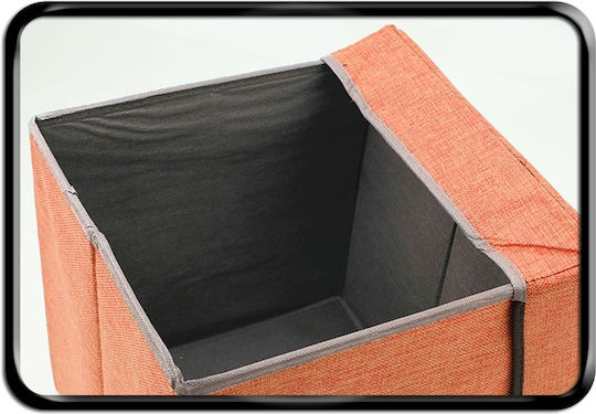 Σκαμπό Σαλονιού με Αποθηκευτικό Χώρο Orange 29x29x32εκ.
