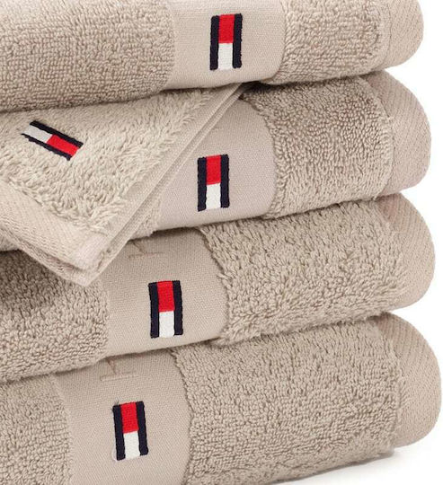 Tommy Hilfiger Πετσέτα Χεριών Legend 40x60εκ. Sand Βάρους 540gr/m²