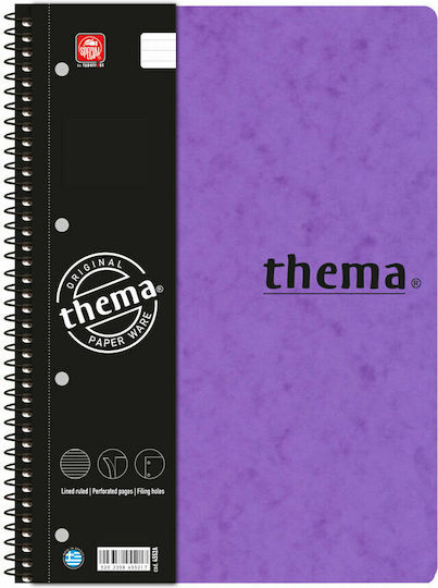 Typotrust Spiral Notebook Ruled A4 5 Subjects Light Blue 1pcs