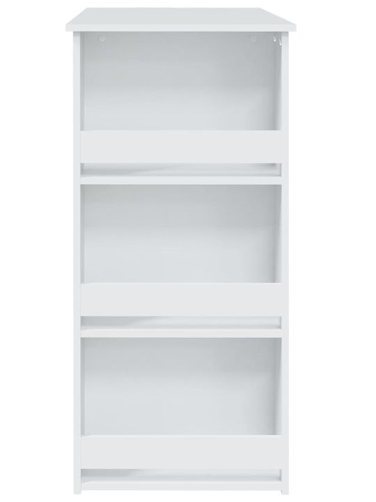 Table Bar Wooden White 102x50x103.5cm