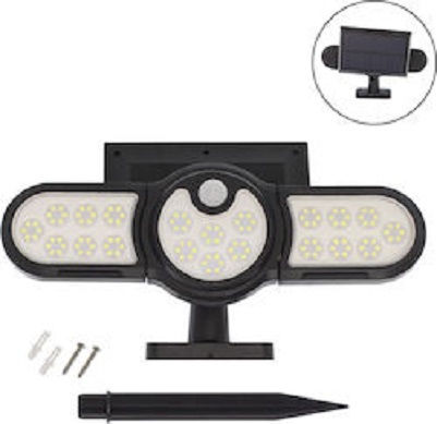 Andowl Wall Mounted Solar Light 2.5W 1000lm Cold White 5000K with Motion Sensor and Photocell IP54