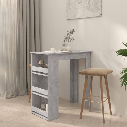 Table Bar Wooden Grey Concrete 102x50x103.5cm