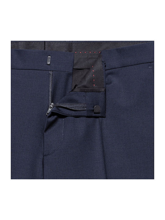 Getlin Trousers Suit Elastic in Slim Fit Navy Blue