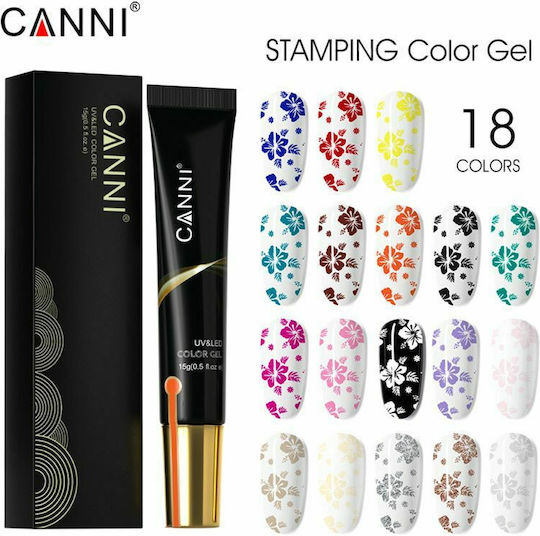 Canni Clear Stamp Stamps for Nails with Scraper in Transparent Color