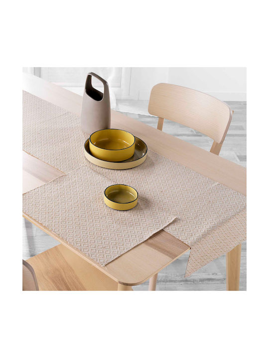 Placemat Fabric Beige 45x33cm 2pcs