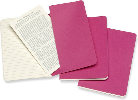 Moleskine Set 3 Notizbücher Geregelt Rosa