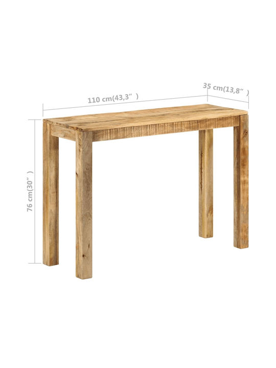 Konsolentisch aus Massivholz M110xB35xH76cm