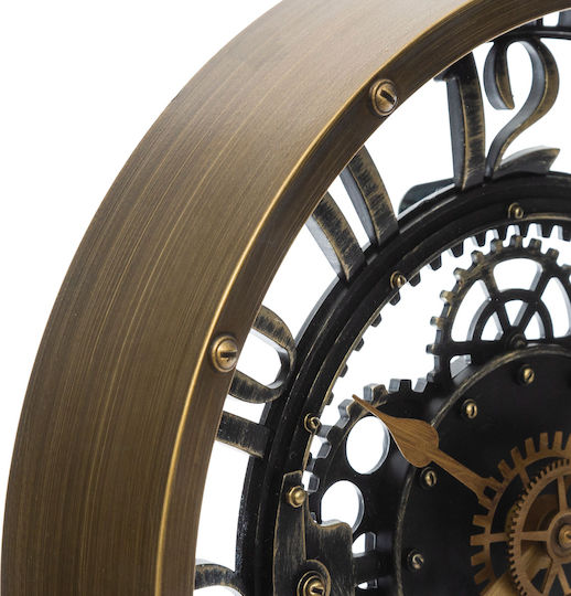 Atmosphera Silent Antique Wall Clock Plastic Black Ø27cm Atmosphera Silent Antique Wall Clock Plastic Black Ø27cm