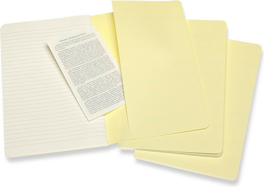 Moleskine Cahiers Set 3 Notizbücher Geregelt Gelb