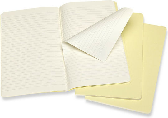 Moleskine Cahiers Set 3 Notizbücher Geregelt Gelb