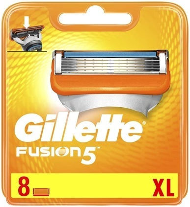 Gillette Fusion5 Остриета Резервни глави с 5 остриета и лубрикантна лента 8бр