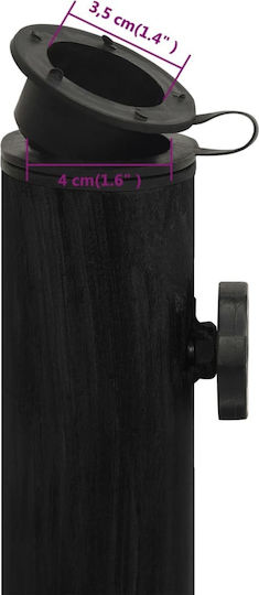 vidaXL Stand de umbrelă din Fontă în Culoare Negru 45x45x30cm