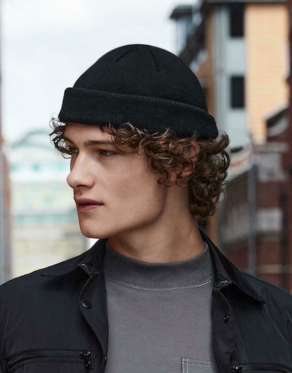 B43R Ανδρικός Beanie Σκούφος σε Μαύρο χρώμα