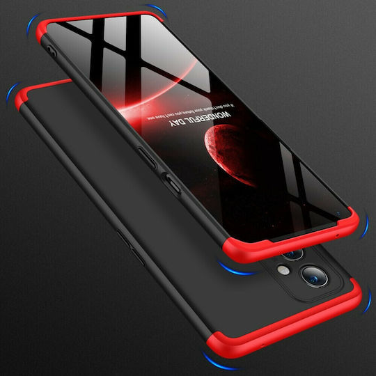 GKK 360 Full Cover Πλαστικό Μαύρο / Κόκκινο (OnePlus 9)