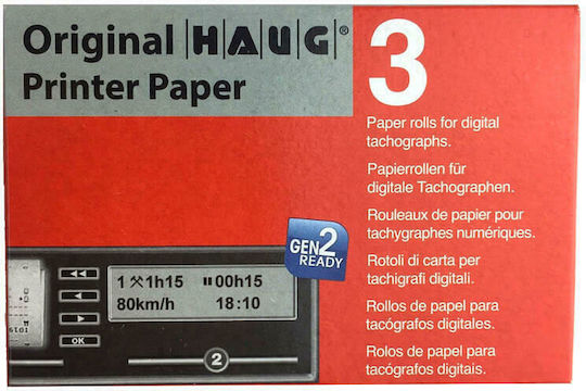 Auto Gs Truck Tachograph Miscellaneous Haug Kombi Digital Tachograph Printing Paper Set 3 Rolls 90005
