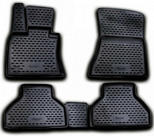 Novline Set of Front and Rear Mats 4pcs Tray Type for Citroen C4 Picasso 2006-2013 Black