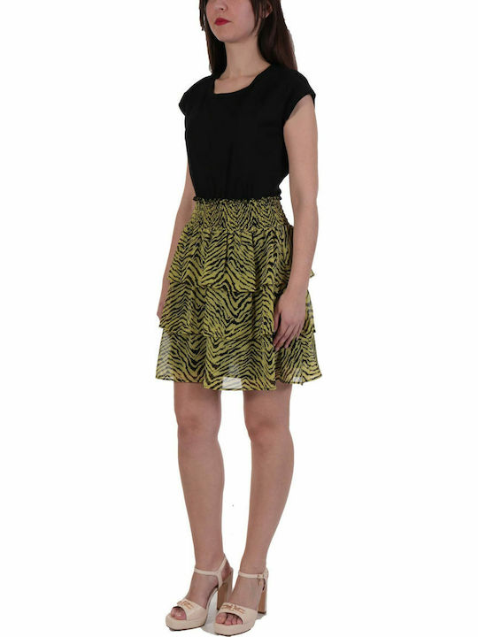 Rochii De Vară Pentru Femei Mini Rochie Cu Volane Animal Print