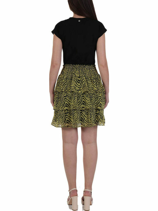 Rochii De Vară Pentru Femei Mini Rochie Cu Volane Animal Print