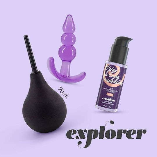 Crushious Explorer Anal Douche With Anal Lubricant & Anal Plug Σετ