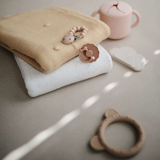 Mushie Blanket Nursery Swaddling Blankets Pointelle Cotton Pink 80x100cm