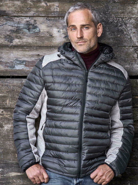 Tee Jays Men's Winter Puffer Jacket Gray