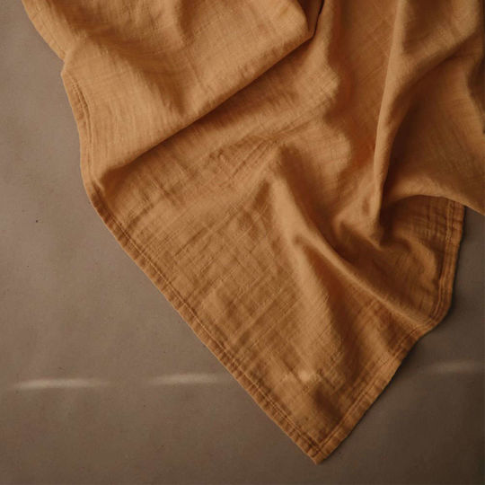 Mushie Fall Muslin Changing Pads Yellow 58x59cm. 3pcs