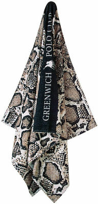 Greenwich Polo Club Beach Towel Cotton Brown 170x80cm.