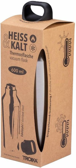 Troika Heiss & Kalt Μπουκάλι Θερμός Ανοξείδωτο 600ml Ασημί