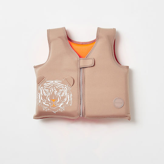 Sunnylife Kids' Life Jacket Neoprene Beige Tully The Tiger